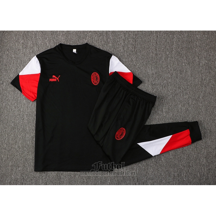 Chandal del AC Milan Manga Corta 2021-2022 Negro